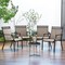 Costway Patio Chairs Set of 2 with All Weather Breathable Fabric High Backrest Blue/Coffee/Black